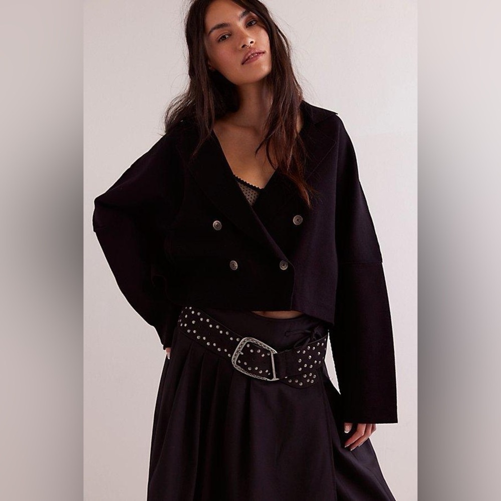 Free people We The Free Sadie Crop Sweater Blazer